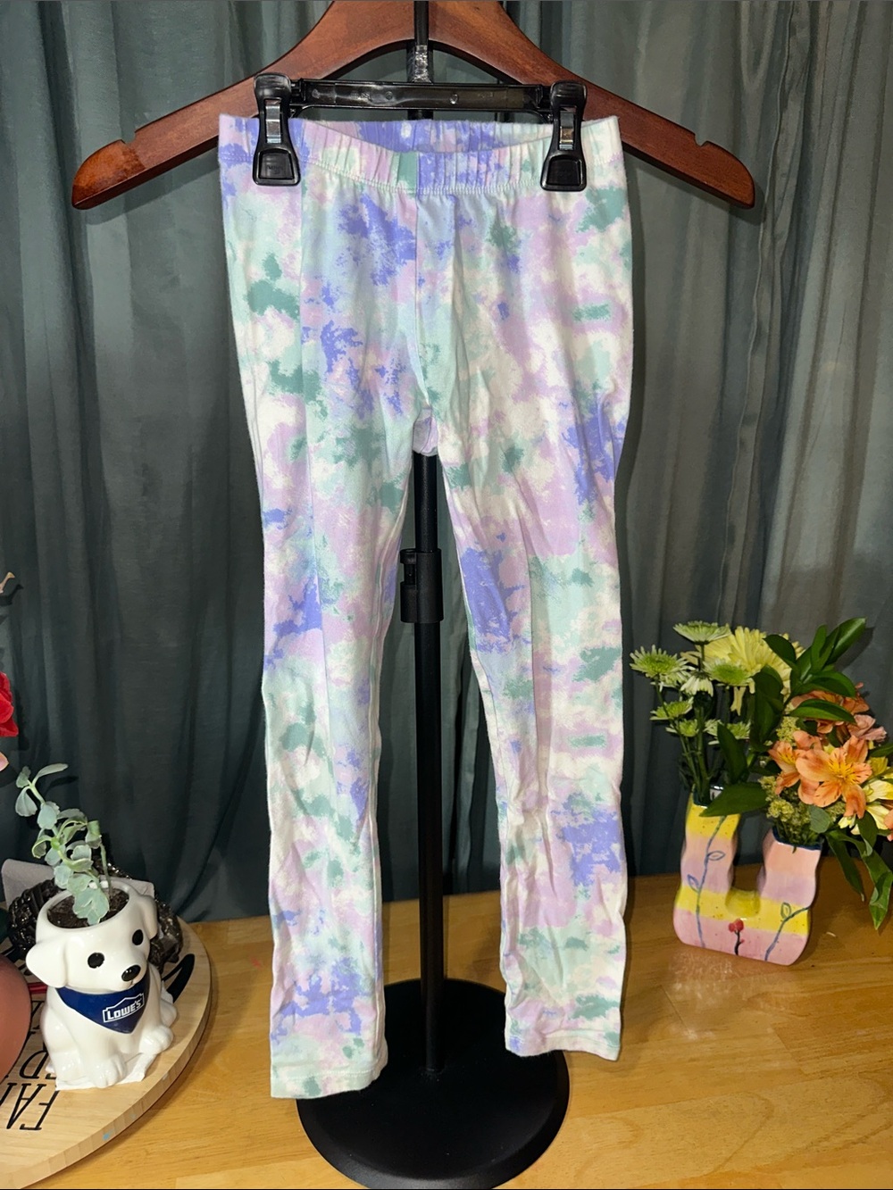 Kids Tie-Dye Leggings - Pastel Multi M(7-8) B303